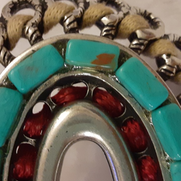 Backstreet Ahead Belt..Medium  brown leather.. heavy silver embellished buckle - Picture 8 of 12